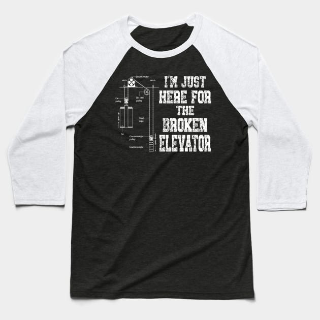 Elevator Mechanic Baseball T-Shirt by BOOBYART